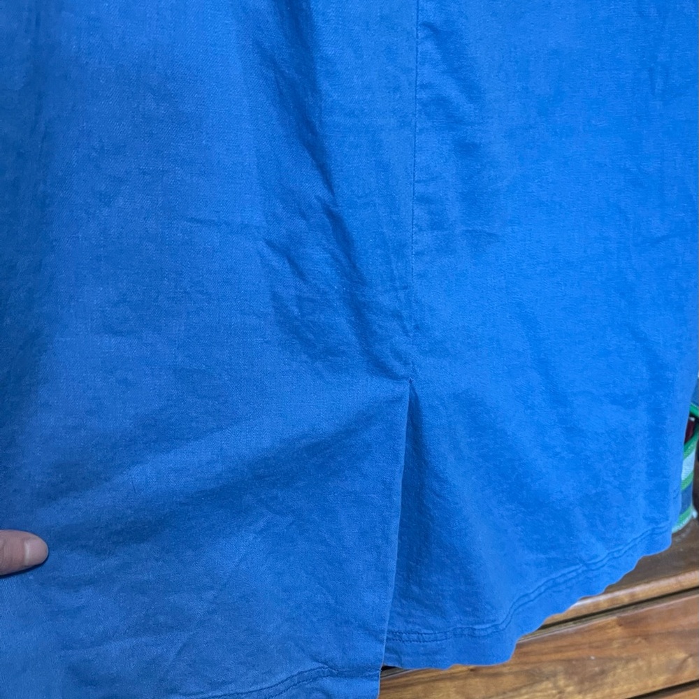 Banana Republic Linen Blend Blue Dress - Picture 4 of 5